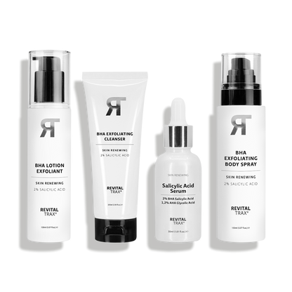 BHA-Set: Reiniger + Serum + Lotion + Körperspray
