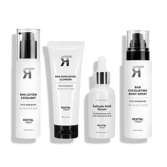 BHA-Set: Reiniger + Serum + Lotion + Körperspray