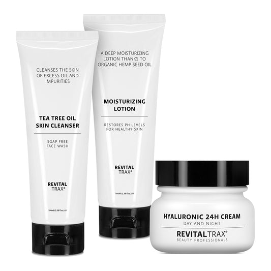 Gesichtsreiniger  + Gesichtslotion + Hyaluronsäure Creme