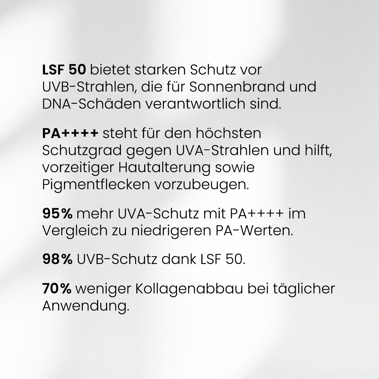 Sonnencreme Gesicht LSF 50