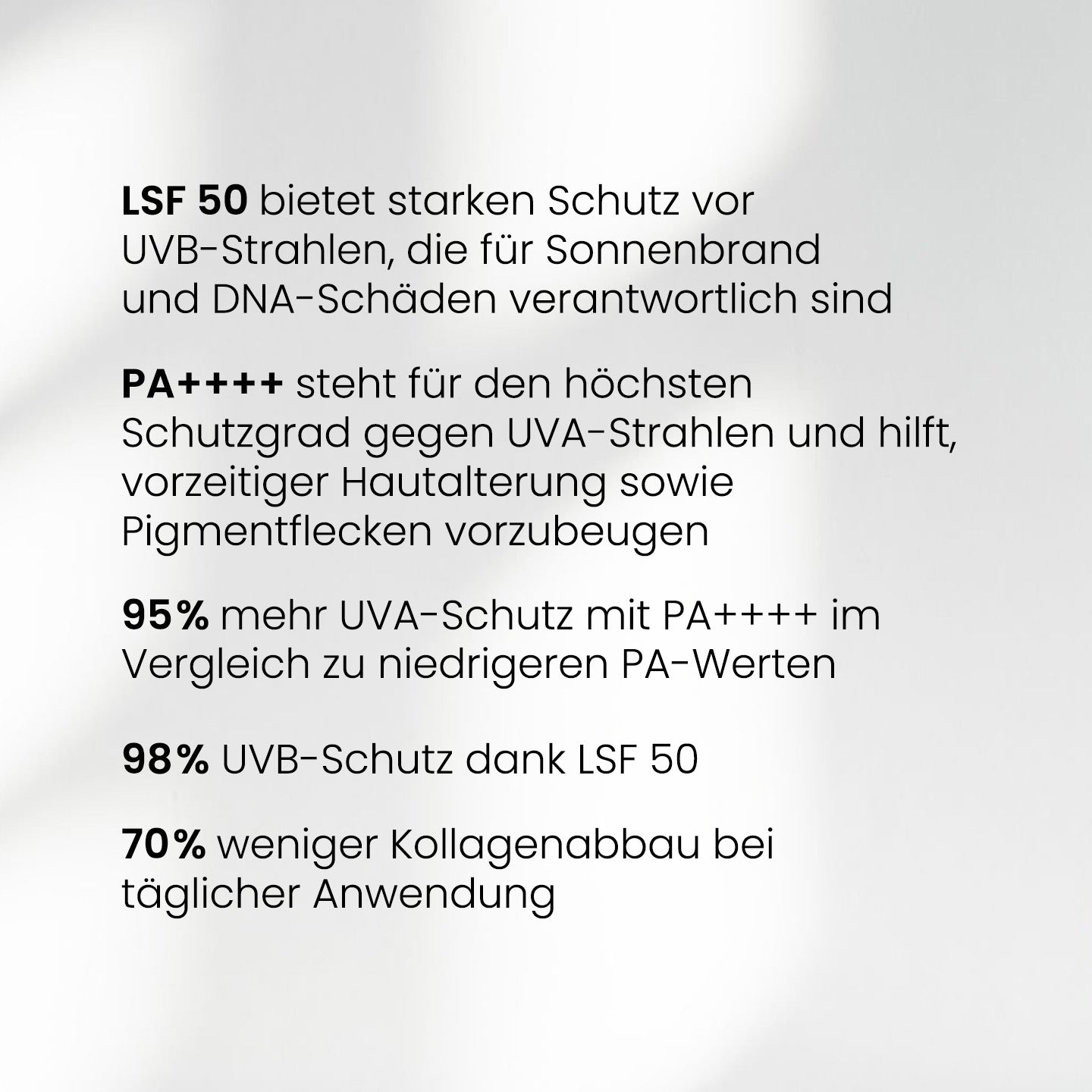 Sonnencreme Gesicht LSF 50